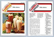 Milk Shakes #2 Drinks - Alison Burts Super Saving Cookery Recipe Card