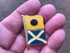 Nautical Signal Flags Yacht Sailing Vintage Maritime Enamel Pin Badge Brooch