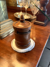 Antique/Vintage Victorian Boxwood Small Money Box In Form of Post Box c1880