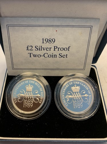 1989 silver proof two coin - £2,