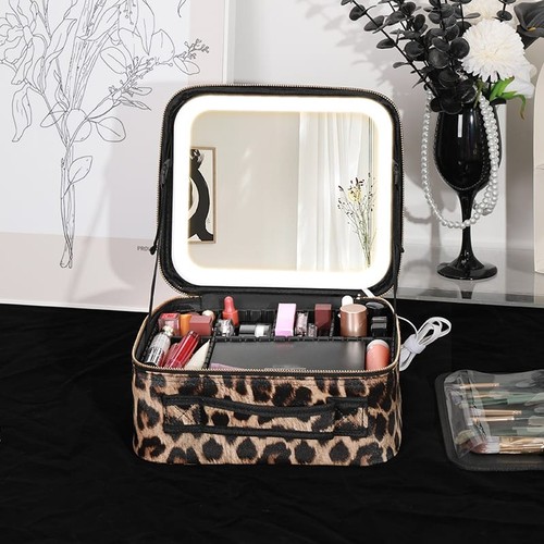 Led makeup bag with light - led,