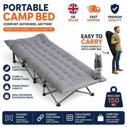 Folding camping cot bed - folding,