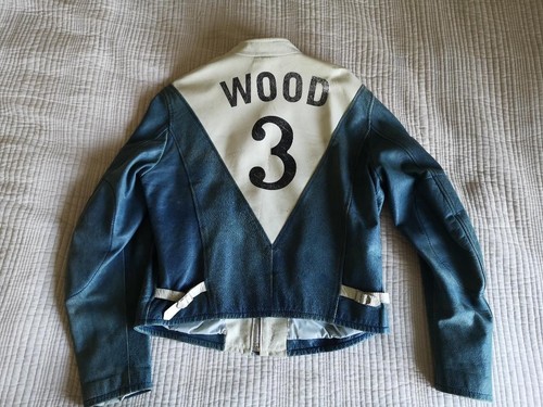 Replay leather jacket wood - leather, "wood"