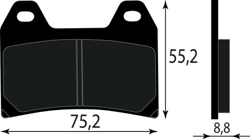 Front brake pad 613400201a - front,
