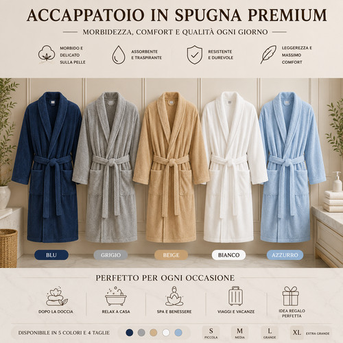 Accappatoio 100 cotone - cotone, lusso