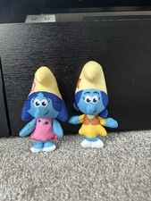 Smurf Plushies named Blossom And Lilly 2022 McDonald's Happy Meal toy collection