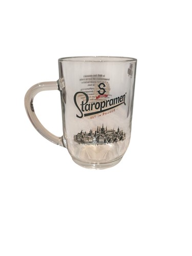 Staropramen beer pint glass - staropramen,