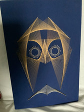 Vintage 70s String, Nail Art Owl – Mid Century Modern Retro Boho Wall Hanging