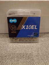 KMC 10-Speed Chain X10EL Silver 128 Links MTB Road Bike Mountain Bike
