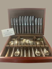 Arthur Price Silver Plated Cutlery Set 44 Pieces | Mahogany Box