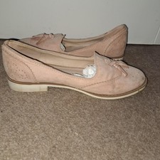 PRIMARK blush pink slip on moccasin flat shoes, UK size 5, see full description