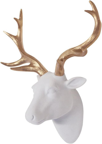 Animal head wall decor white - wall,