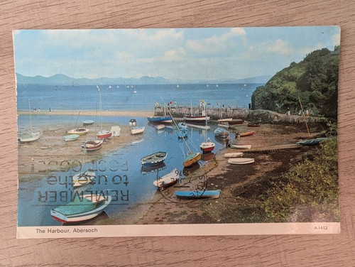 Vintage postcard abersoch - vintage,