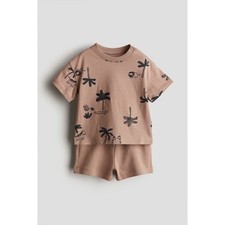 H&M Brown Jungle Palm Top &