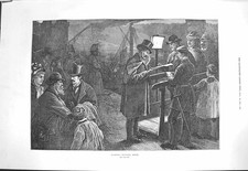 Old Antique Print 1871 Fine