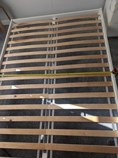 Ikea double bed - bed, white