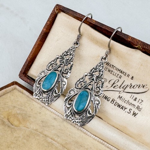 Vintage ornate oval turquoise - vintage,