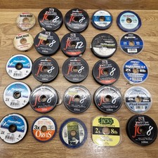 Job Lot Of Mixed Fluorocarbon Fishing Leader x 25 Spools