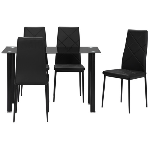 Dining table and chairs set - table, 4