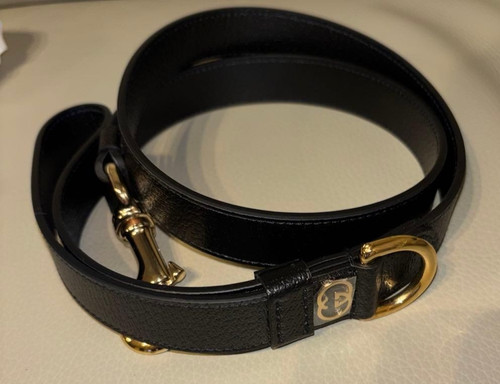 Gucci black leather - leather, dog