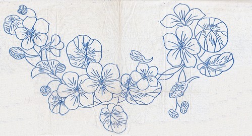 Vintage embroidery transfer - vintage,