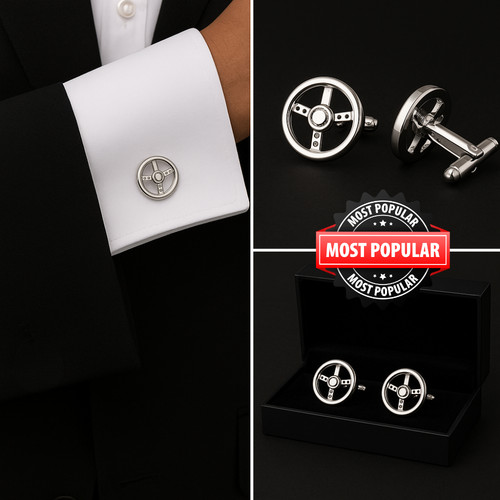 Cufflinks gift hub 26mm silver - hub,