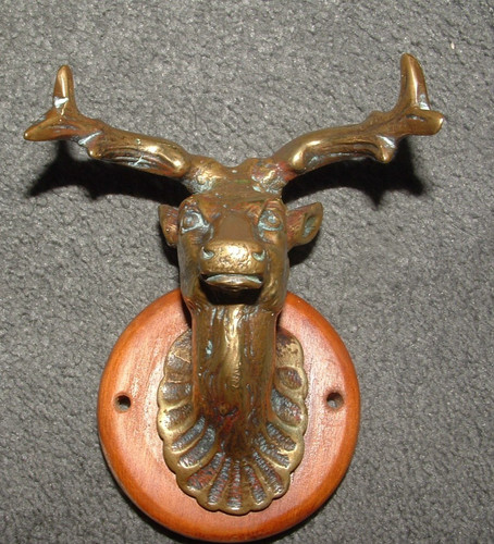 Vintage brass stag - brass,