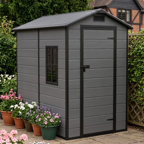 4x6ft plastic garden shed - garden,