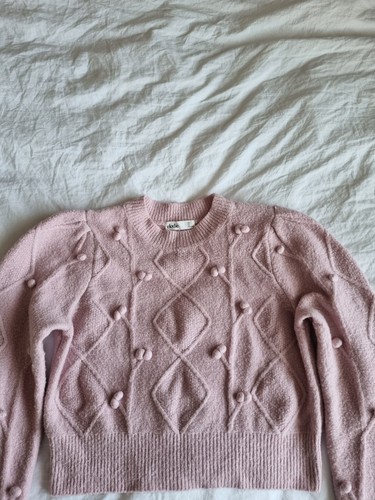 Elodie pompom cable knit - cable, crop