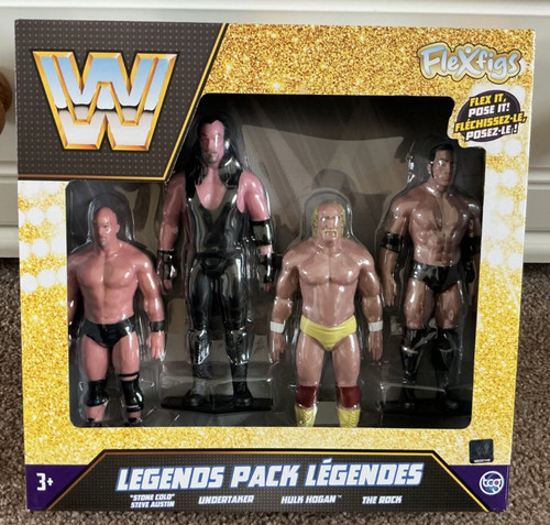 Flexfigs wwe legends pack - pack, 4
