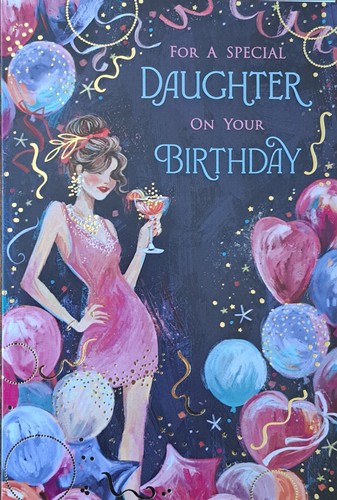 Daughter birtthday card - daughter, lady