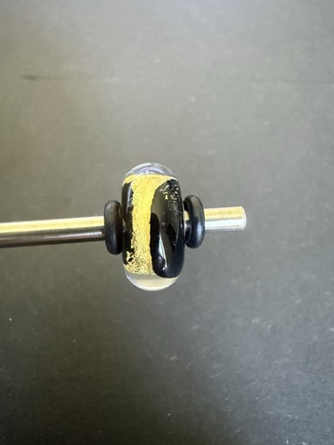 Trollbeads black gold bead - black,