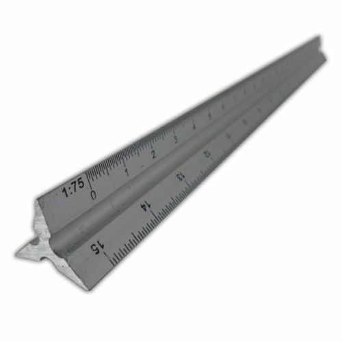 300mm aluminium scale - 12",