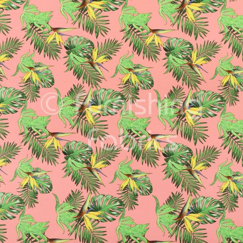 Pink green colourful floral - pink,