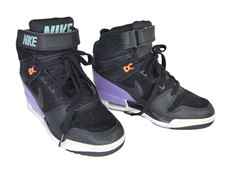 Nike Wedge Trainers Revolution Sky Hi Black Lilac Sneakers size EU 38.5 UK 5