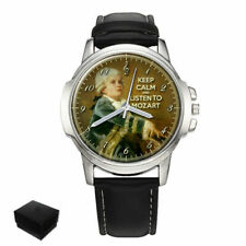 WOLFGANG AMADEUS MOZART COMPOSER MENS WRIST WATCH ENGRAVING BIRTHDAY GIFT