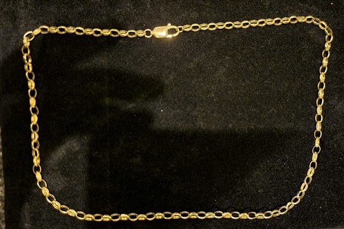 9ct gold belcher chain - gold,