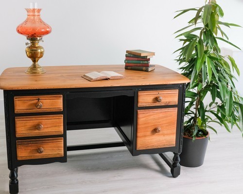 Ercol pedestal desk - pedestal,
