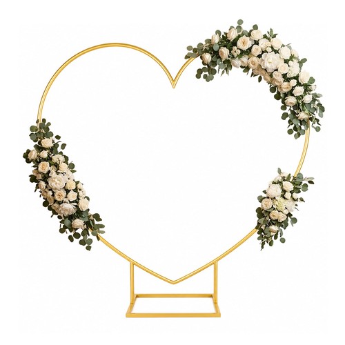 56ft gold heart metal - gold,