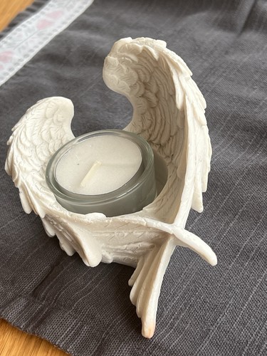 Angel wings tea - wings, candle