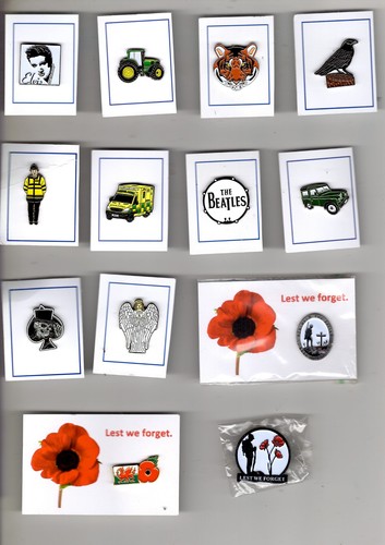 Assorted pin badges good - assorted,