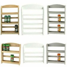 Wooden Spice Rack 2/3 Tier Herb Spices Jars Holder Stand Kitchen Storage Rack