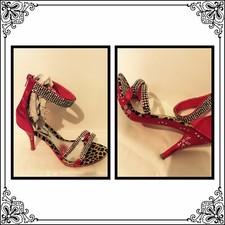 LADIES MIDHEEL BRIDAL EVENING HOT PINK DIAMANTE PEEP TOE SHOES SANDALS SIZE 5