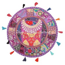 Purple Round Floor Pillow