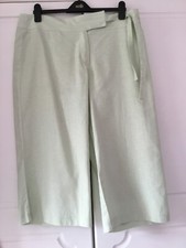 LADIES M & S PER UNA LIME GREEN CROPPED TROUSERS SIZE 18 EXCELLENT CONDITION