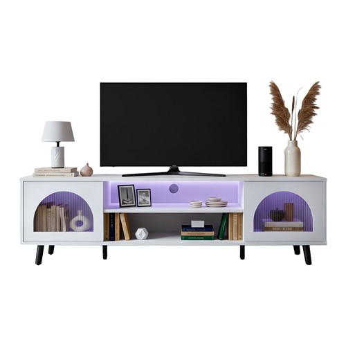 Modern 160cm white stand - white, tv