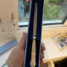 Newbridge silverware plated  letter opener brand new never used, box has marks