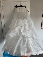 Hoop Petticoat Underskirt Ivory Bridal Wedding Hi-Low Skirt Size UK 8 Vintage