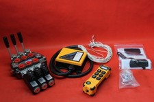 HYDRAULIC BANK MOTOR 3 SPOOL VALVES 120 l 12 V WIRELESS Dump truck dump TRAILER