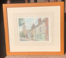 Hurstpierpoint in Sussex by Glyn Martin - limited edition print mounted & framed